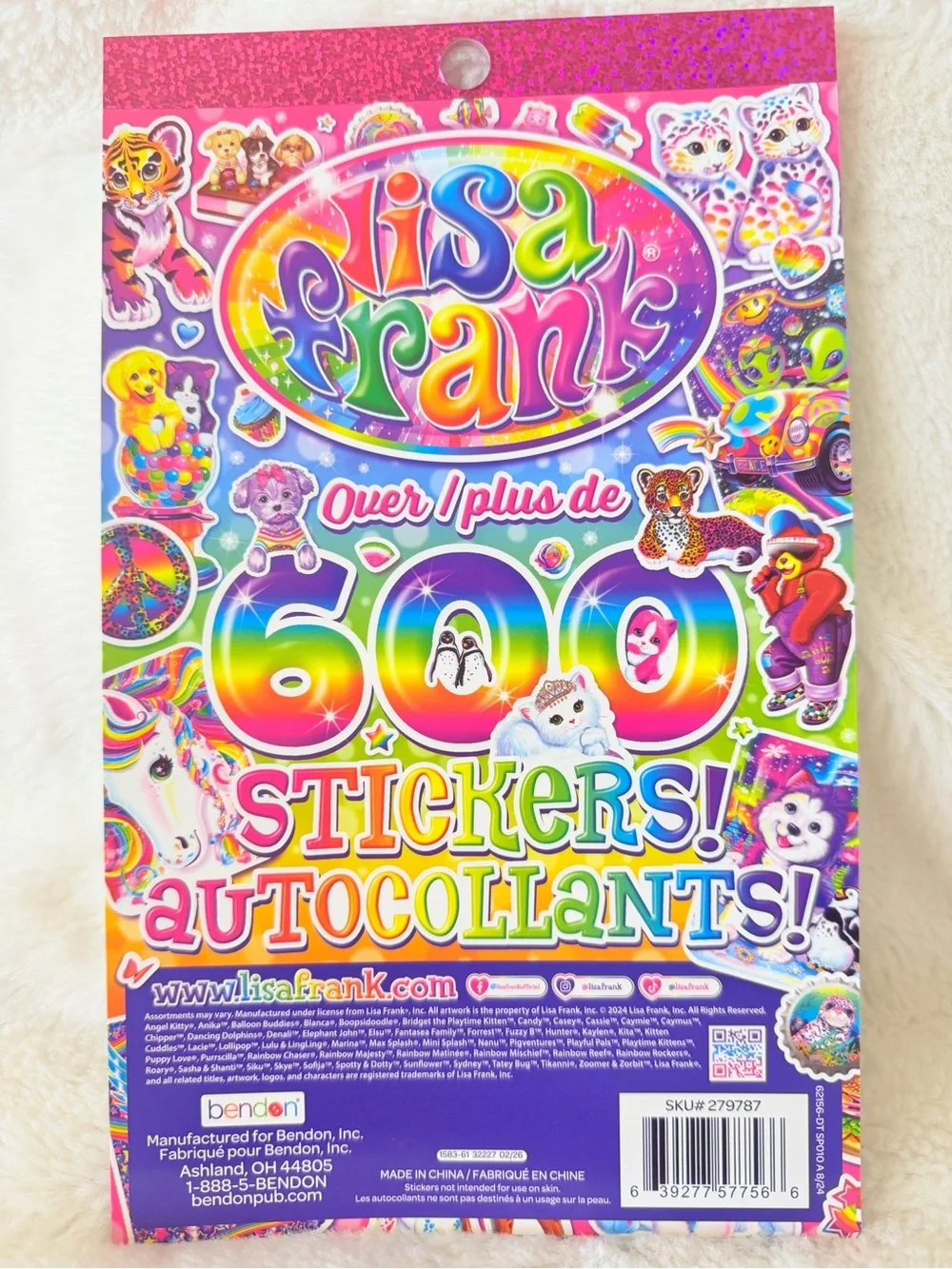 Lisa Frank 600+ Sticker Book Set of 2 – Brand New - 90s Y2K - Stationary Rainbow